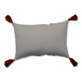 Pillow Perfect Indoor Slant Natural Ginger Rectangular Throw Pillow, Grey