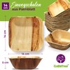 GoBeTree Square Palm Leaf Bowls 14 x 14 cm, Eco-Friendly,