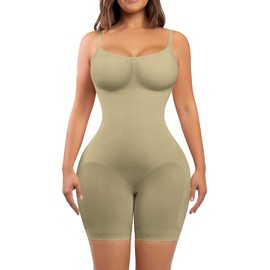 Lover-Beauty Shapewear Bodysuit Tummy Control Seamless Full Body Shapewear Fajas Body Shaper, Light Green, XL/XXL