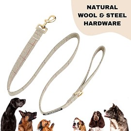 Pawsitive - Collar de perro de lana hipoalergénico, gran collar de perro para piel sensible, collar suave para perros, collar orgánico suave para perro, respetuoso con el medio ambiente (mediano
