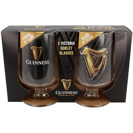 Guinness Victoria Goblet Stem Glasses Twin Pack (sg)
