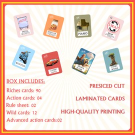 Cover Your Riches: A Fast-Paced Strategy Card Game – Fun for Friends & Family! - Seyal Card Game