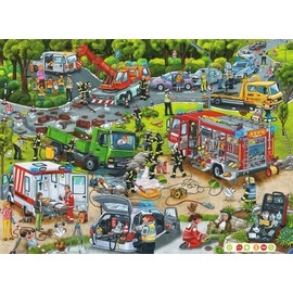 Ravensburger tiptoi 00554 Puzzeln, Entdecken, Erleben: Im Einsatz , für Kinder von 5-8 Jahren, Hilf Polizei, Feuerwehr und Rettungsdienst am Einsatzort