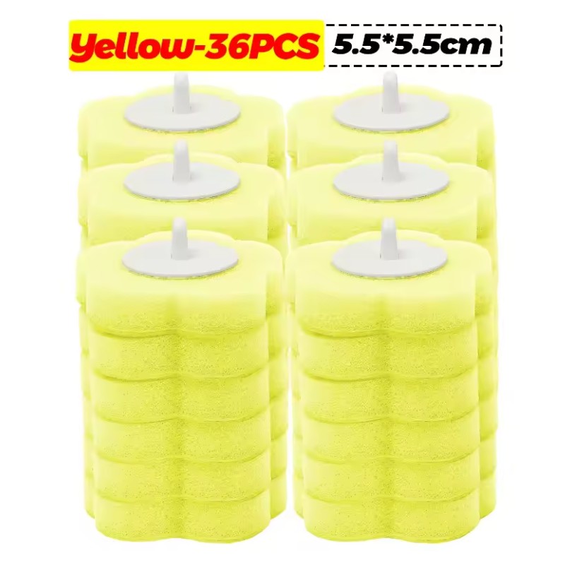 Disposable Toilet Brush Replacement Heads for Bathroom Cleaning – Foam