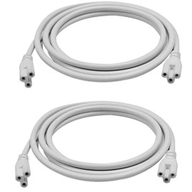 Traodin 2 Pack LED Lamp Connecting Wire Ceiling Lights Daylight Integrated Tube Cable Linkable Cords for LED Tube Lamp Holder Socket Fittings with Cables 2M/6.6FT