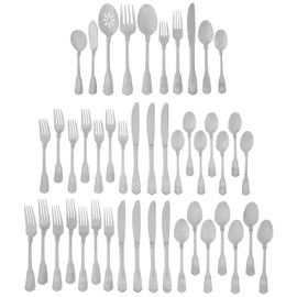 Towle London Shell 45-Piece 18/10 Stainless Steel Flatware Set, Service for 8