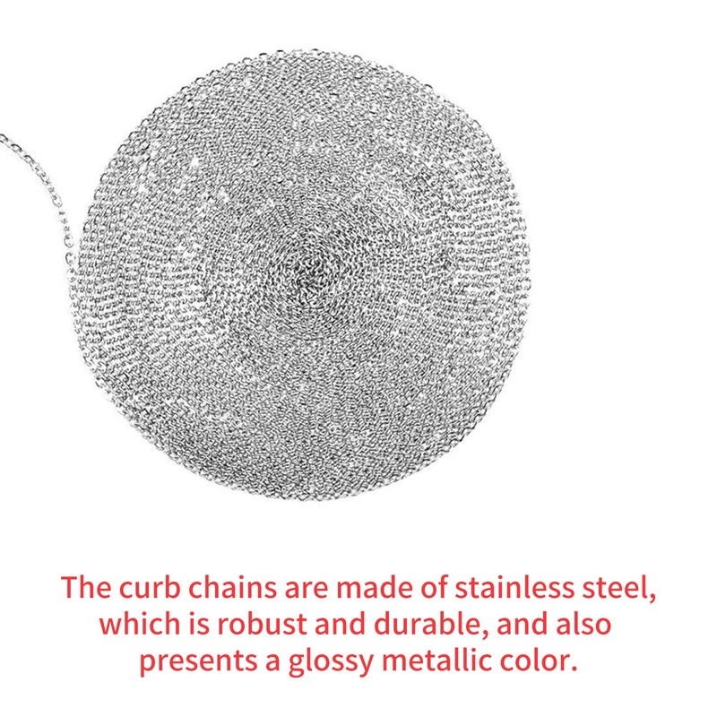 LEMLIT Chain for Jewellery Making - Stainless Steel 32.8FT 2mm