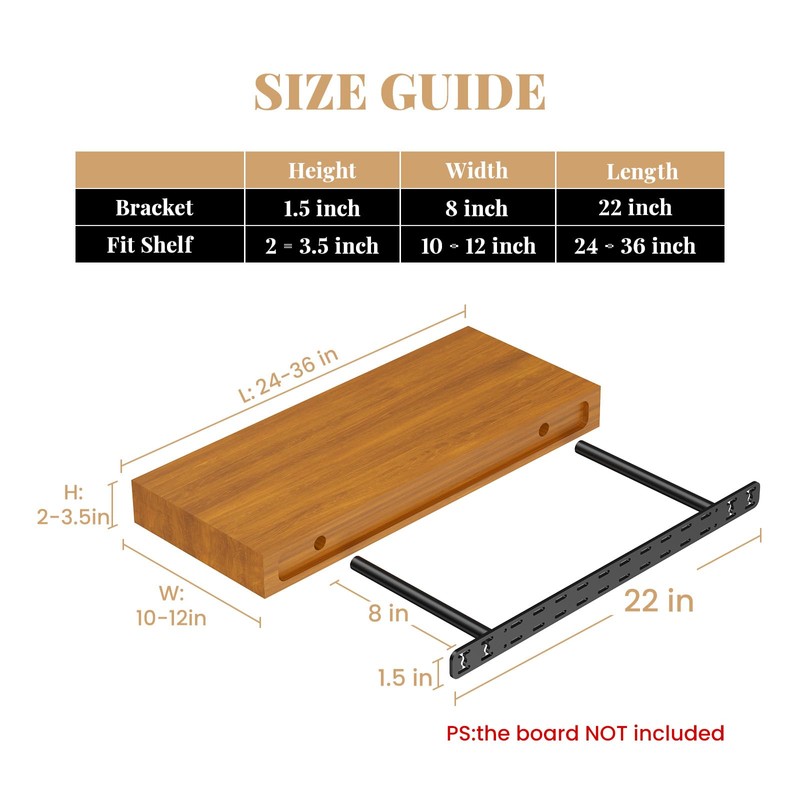 2pcs Floating Shelf Hardware Heavy Duty Hidden Shelf Brackets Support,Wall