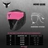Mytra Fusion Black-90 Boxing Head Gear, Black/Pink, L
