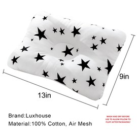 LUXHOUSE LUXHOUSE Unisex Pillow 13x9, Airmesh Breathable Cool 100% Cotton, Flat Small Portable Car and Travel Pillow, Control Sweat, MultiFunctual Small Pillow, Decor Pillows