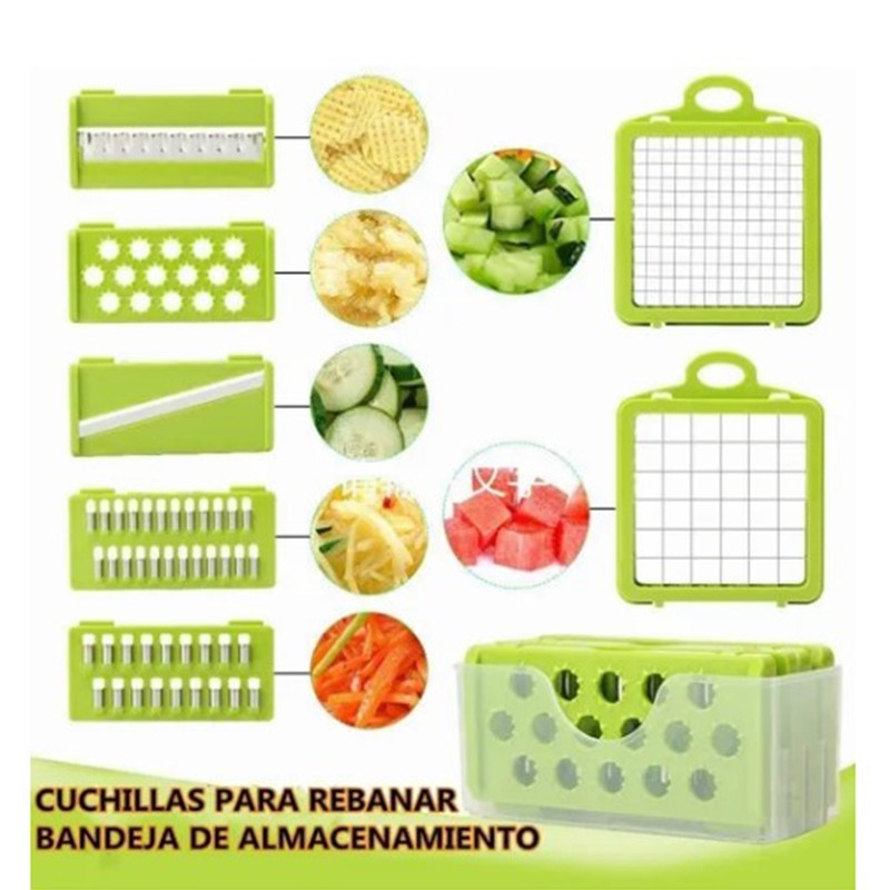 15PCS Multifunctional Food Chopper Vegetable Dicer Cutter for Home Kitchen