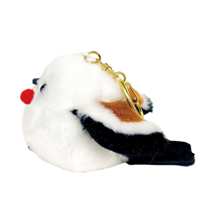 Amuse AMUFUN Fukufuku Shimaenaga Plush Toy Mascot Keychain, Shima-chan Red