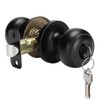 Haidms 1 Pack Matte Black with Lock and Key, Entry,