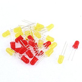 IIVVERR 30pcs 5mm Red Yellow Color LED Light-emitting Diode Beads Bulbs Lamp (30pcs 5mm Rojo Amarillo Color LED Diodo emisor de luz Granos Bombillas Lámpara