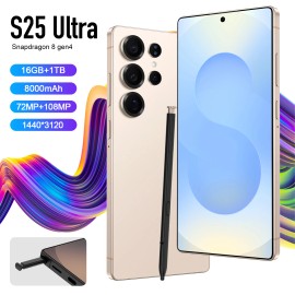 Mobiles Phone S25 ULTRA Combines 5G CDMA 16GB RAM 1TB Storage 7.3" Screen 8000mAh Batterycolor: light blue, ram: 16g, storage capacity: 1TB, plug: EU