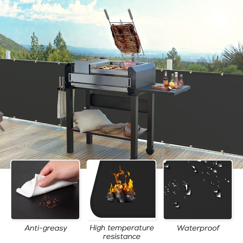 FLASLD Heavy Duty Fireproof Fence Cover and Screen Protect Deck