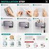 Bathroom Toothbrush Holder —Wall-Mounted Toothbrush Organizer (with Automatic Toothpaste Dispenser),