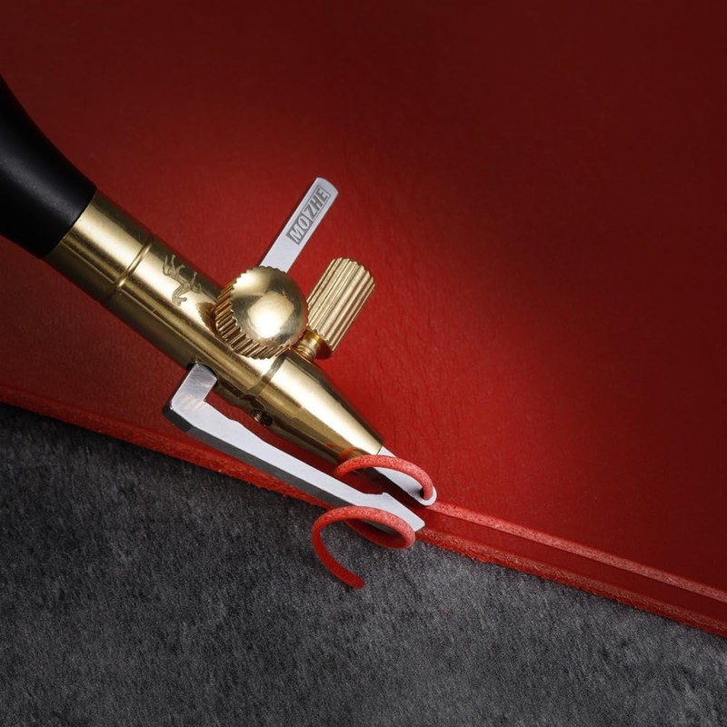 SiiRo 3 in 1 Leather Groover Tool, Edge Beveler Leather