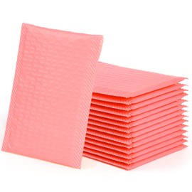 SULOLI 24PCS Pink Poly Bubble Mailers A6 Padded Envelopes Bulk Bubble Lined Wrap Polymailer Bags for Shipping Packaging Mailing Self Seal(11X15CM)