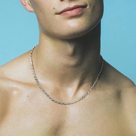 AHTAMOS Rope Chain for Men 925 Sterling Silver Rope Chain Necklace for Men Women and Boys Lobster Clasp 1.5/2/3mm, 16-26 Inch, Length: 16 inches, Sterling Silver, No Gemstone