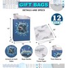 DolliBu Shark Large Gift Bags with Tissue Paper, 12 Pc