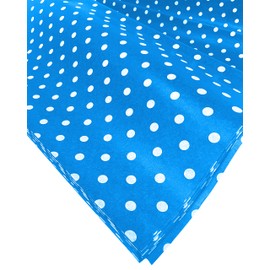 Paquete Flexicore | Papel de seda con lunares blancos y negros | Tamaño: 15 x 20 pulgadas | Cantidad: 10 hojas | Manualidades de bricolaje, fiestas, decoraciones, Turquesa Polka Dot, 10 Sheets, 1