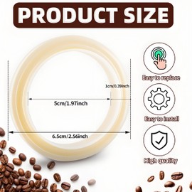 Randota 2Pcs 54mm Silicone Seal, Steam Ring for Breville Espresso Machines 878/870/860/880/810/840/450/500 and for Sage 880/878/875/870/810/500 Grouphead Gasket Replacement Part