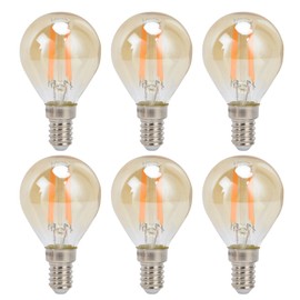6PCS Gold G45 Vintage Bulb E14 Base Lamp for Home Light Fixtures Decorative 4W 220V Warm Light