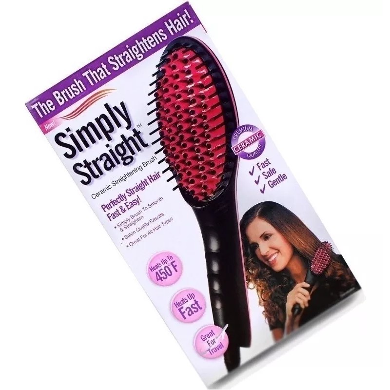 Marca Original Cepillo Alaciador / Alisador Con Regulador Temperatura. Wow