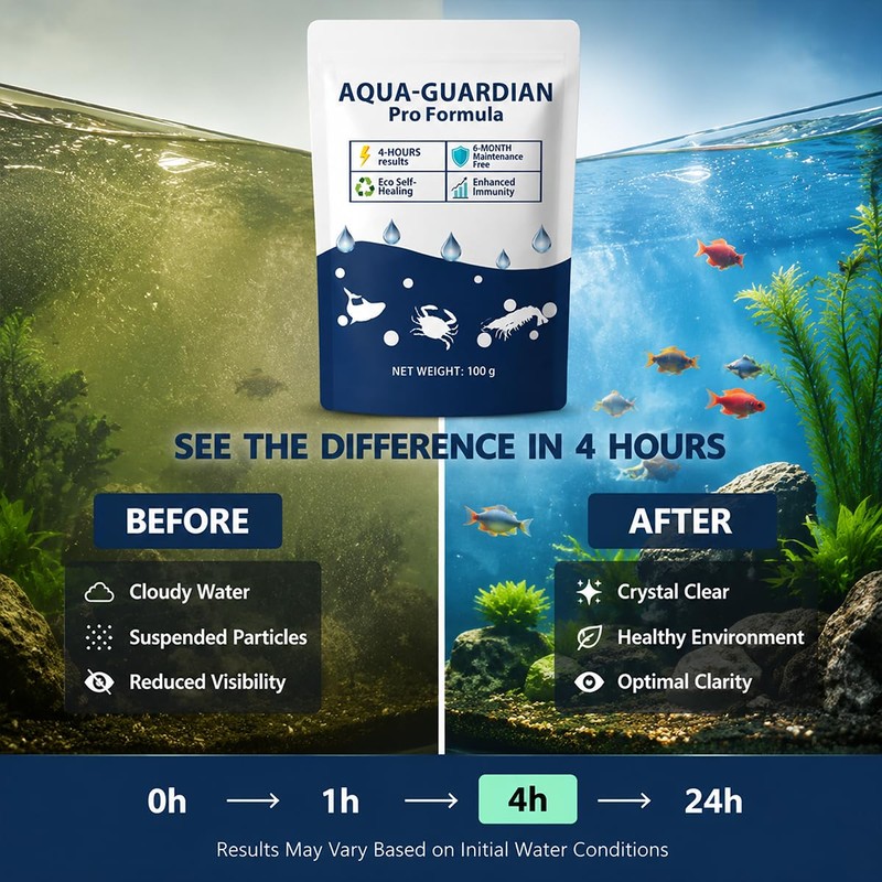 Aqua Guardian Pro Formula for Pond, Long-Lasting Clean Water,Decorative Water