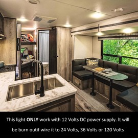 Facon 4.5Inch 12V RV LED Puck Light, 6Packs Aluminum Slim Recessed Mount Light, 3200K Warm White, 12Volts DC Interior Light for RV, Camper, Motorhome, Fifth Wheel, Trailer, Boat