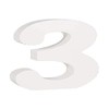 Rayher 62703000 MDF Number 3, White, 11 cm, Thickness 2