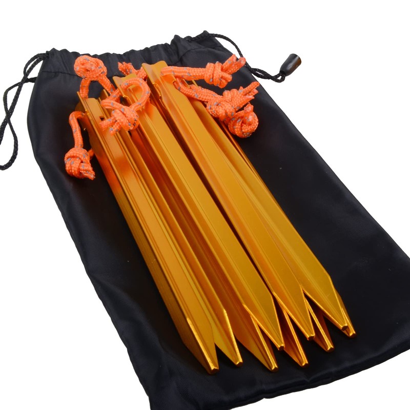 Azarxis Outdoors Tent Stakes Pegs Pack of 10 with 4x4m