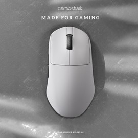 Darmoshark N7 Wireless Gaming Mouse,Tri-Mode 8K/USB-C/Bluetooth,Up to 30000DPI,PAW3950 Optical Sensor Lightweight 49g,5 programmable Button,Computer Mouse for Laptop,PC,Mac(White)