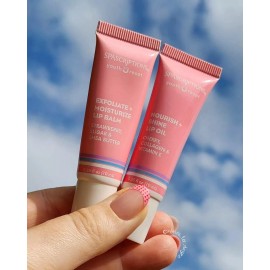 2Tubes Nourish+Shine Lip Oil Cherry DAY/Exfoliate+<wbr/>Moisturize Strawberry NIGHT 9z