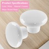 Qjaiune 5pcs Ceramic Cabinet Knobs White Drawer Knobs, Round Shaped