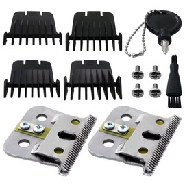 Blades Replacement Kit w/Brush & Limit Combs Fit for Andis #04710/04521 G GO GTO GTX T Outliners Trimmers, Replacement Clipper Blades Fit for Headliner LS2/LS3 by YTXXDEUS