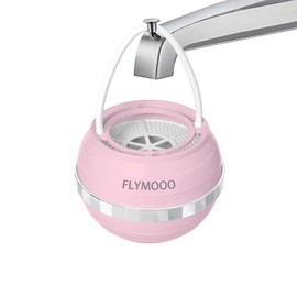 FLYMOOO Bath Filter for Tub, Bathtub Faucet Water Filter with 8 Stages & 2,500 Gallons of Filtration to Reduce Contaminants for Softer, Smoother Skin (Pink)