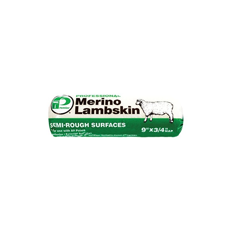 Premier 9" x 3/4" Nap Professional Roller Cover, Merino Lambskin
