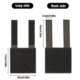 2 Pcs Molle Patch Panel 10cm x 10cm Green Hook and Loop Tactical Patches Board for Patch Display Board Badges and Insignia Patches