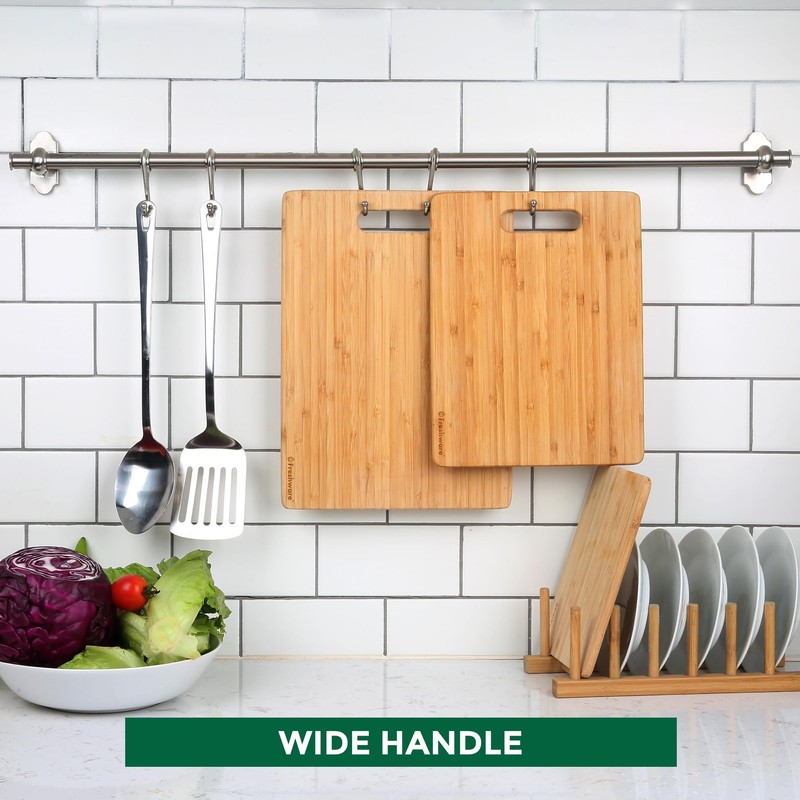 Bamboo Cutting Boards for Kitchen [Set of 3] Wood Cutting