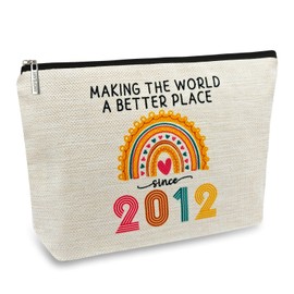 ancpeany Cool 13 Year Old Girl Gifts Ideas, Happy 13th Birthday Decorations for Girls Makeup Bag, 2012 Birthday Best Presents for Sister, Daughter Trendy Stuff 2025, Christmas, Cosmetic Travel Pouch