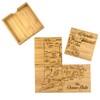 Totally Bamboo Rhode Island State Puzzle Juego de posavasos de