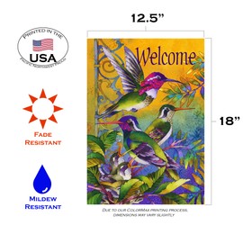 Toland Home Garden 119459 Hummingbird Home 12.5 x 18 Inch Decorative, Garden Flag (12.5" x 18")