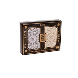 Kem Playing Cards Arrow Black and Gold Bridge Size Jumbo Index Playing Cards, Arrow Black/Gold, 1017402