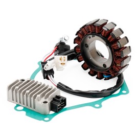 Areyourshop Magneto Stator + Voltage Rectifier + Gasket Suitable for Yamaha WR125 R WR 125X 2009-2014