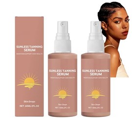 (2 Bottle) Sunless Tanning Drops - No Sun Required to Naturally Boost Melanin for Face & Body