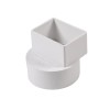 NDS 9P04 White Offset Downspout Adapter PVC Drain Fitting 2x3x4