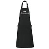 Schnoschi High Quality Embroidered Kitchen Apron in Black with 3