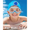 Kids Swim Goggles with Swim Cap, Swimming Goggles Cap Set